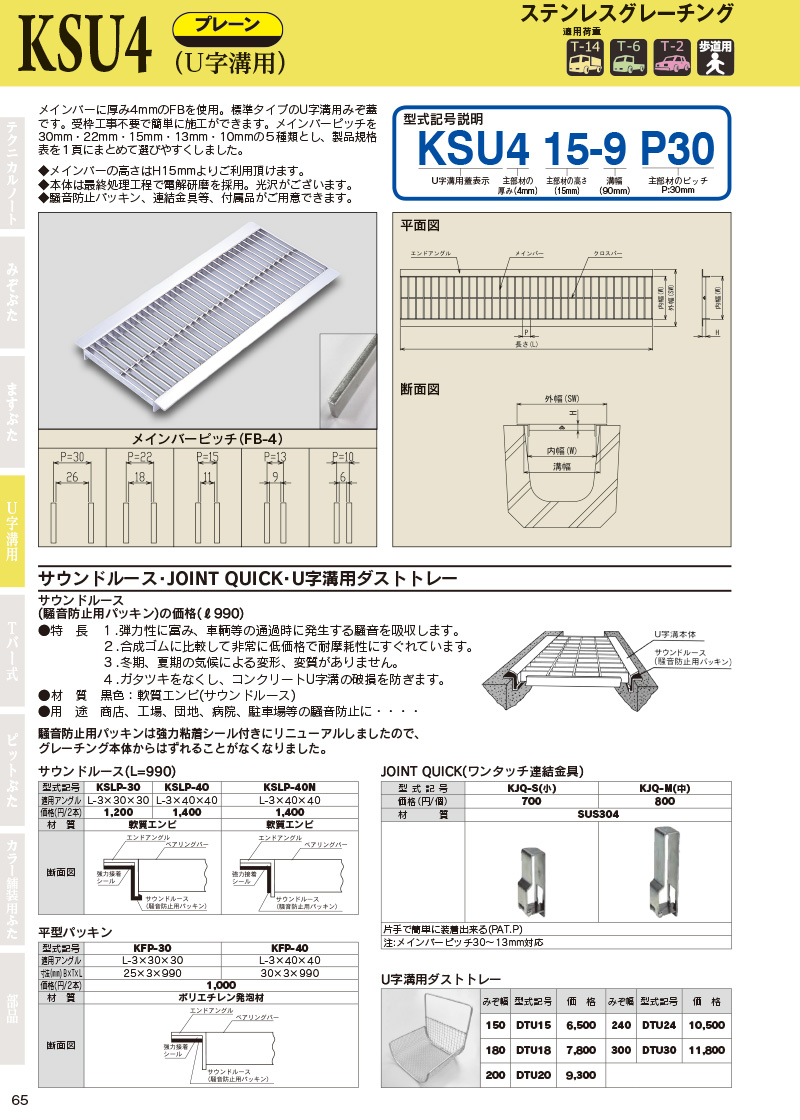 ステンレスグレーチング｜オンラインカタログ｜片岡産業株式会社：経済性と強度を兼ね備えたグレーチング・鋼製排水溝 ・車止め製造販売：グレーチング、ハイスリット製造販売